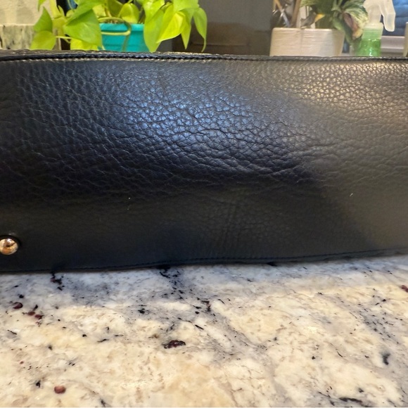 Vera Bradley Black Leather Satchel - Picture 3 of 6